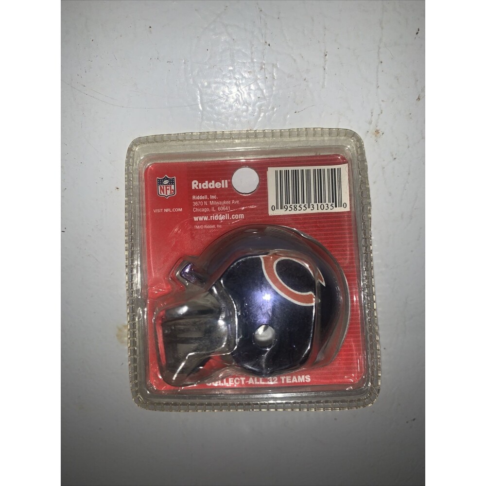 Chicago Bears NFL Pocket Chrome Helmet Riddell Collect Them All New Sealed - Picture 2 of 3